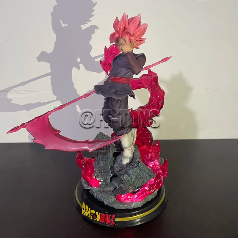 28CM Dragon Ball Z Zamasu Figure Black Goku PVC Action Figures GK Statue with Light Base Collection Model Toys for Children Gift-EXPROTAS