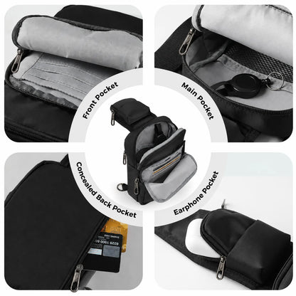 Anti Theft Bag Sling Crossbody for Men RFID Travel Shoulder Chest Bag