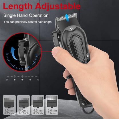 Big Capacity Battery Electric Hair Trimmer Cordless Beard Clippers Men LED