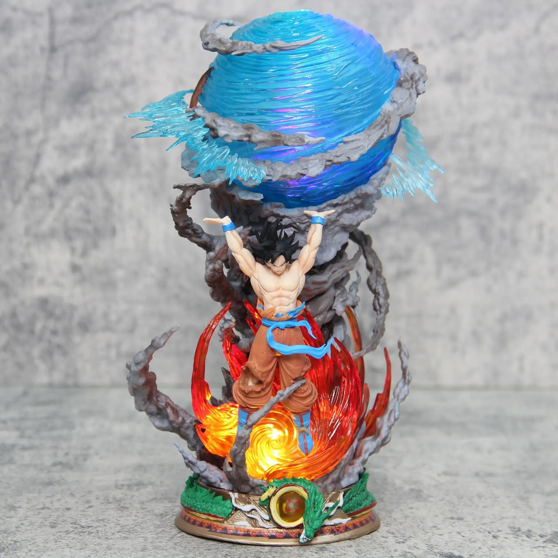 23cm Anime Dragon Ball Goku Figure Super Spirit Bomb Son Goku Action Figures Gk Pvc Model Collection Model Toys Gifts-EXPROTAS