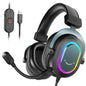 FIFINE RGB Gaming Headset with Mic Over-Ear 7.1 Surround 3-EQ for PC PS4 PS5