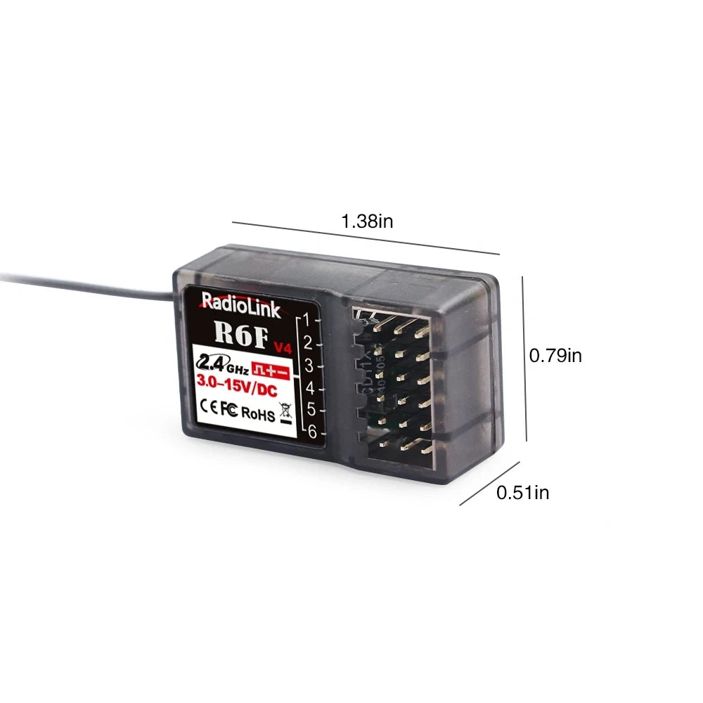 Radiolink 2.4GH R8FG R4FGM R6FG R6F Receiver Gyro for RC Car Boat Work for Transmitter RC4GS RC6GS T8FB T8S RC8X-EXPROTAS
