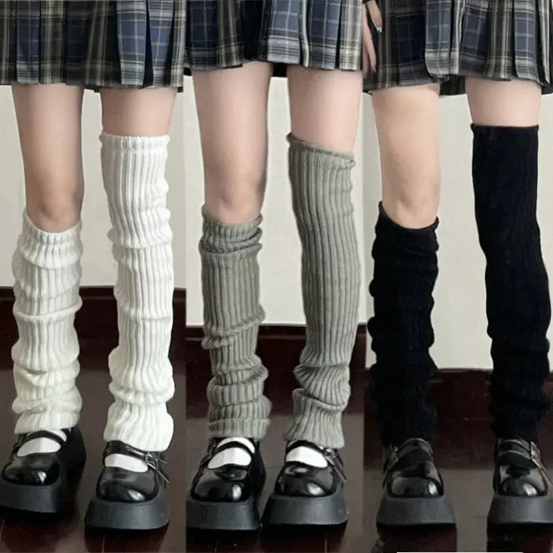 72cm Knitted Leg Warmers Y2K Warm Foot Cover Winter Socks Women Cuffs
