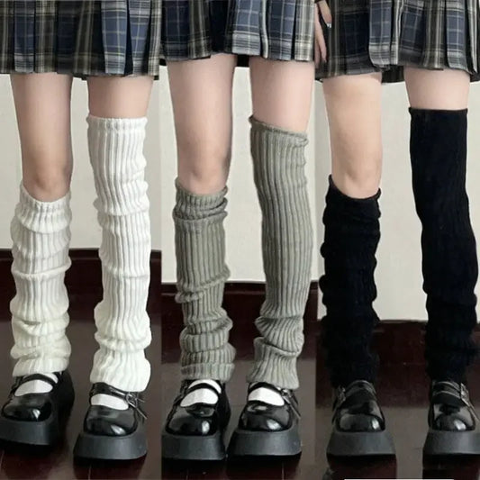 72cm Knitted Leg Warmers Y2K Warm Foot Cover Winter Socks Women Cuffs