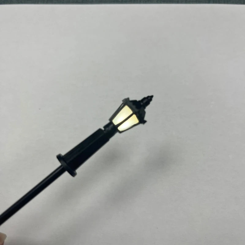 20pcs Model Street Lamp White Warm Light for Sand-table Exercise Garden