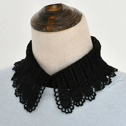 Shawl Wrap Lace Fake Collar Detachable Women Girls Lapel Half Shirt