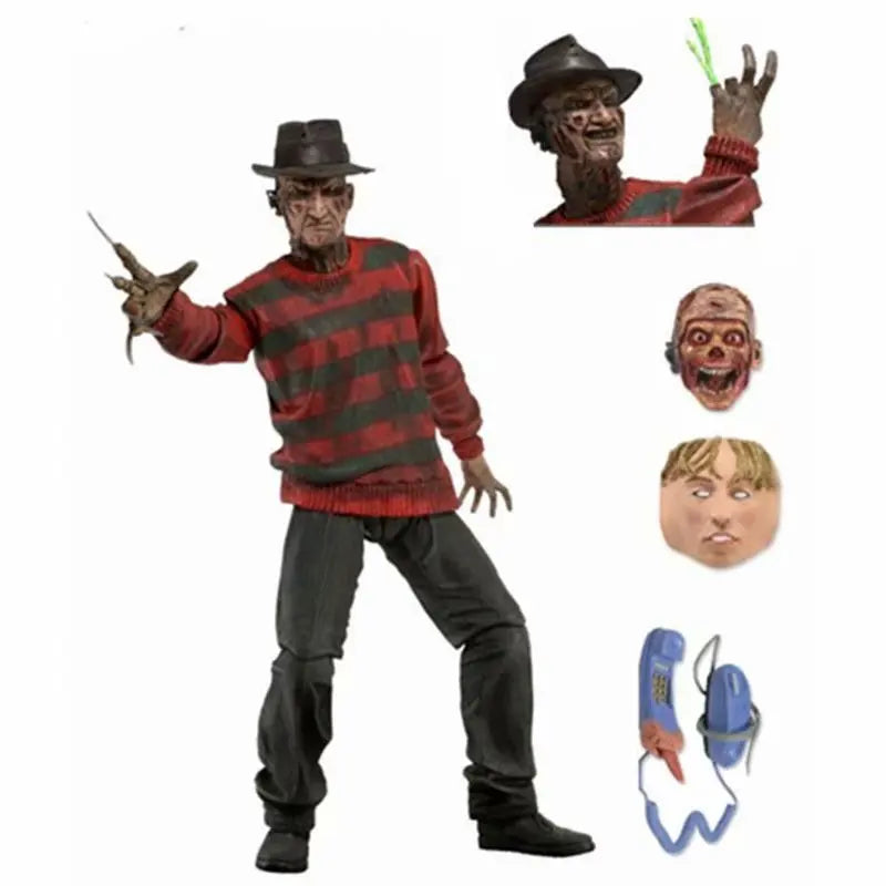 NECA Freddy Krueger Action Figure Collectible Model Toy Halloween Christina Horror Decoration Gift Move Figure-EXPROTAS