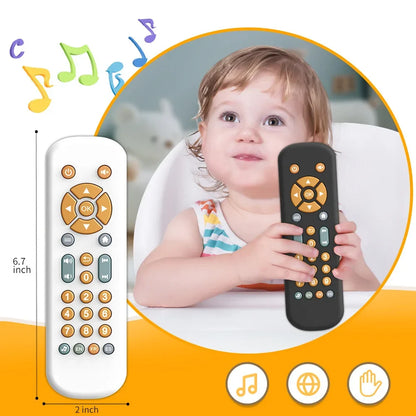 Tv Remote Control Toy for Baby with Music and Light Educational Infant Toy