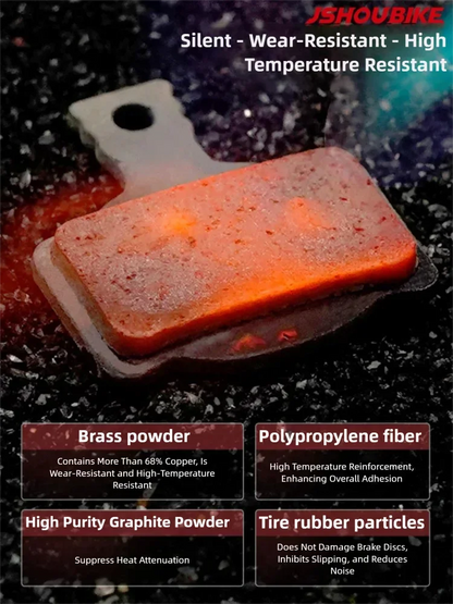 SRAM Code R RSC Avid Code All-Metal Brake Pads JSHOUBIKE Brass Powder