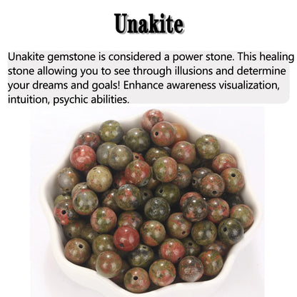 Natural Stone Beads 4-12MM Round Loose Gemstone for DIY Jewelry Making