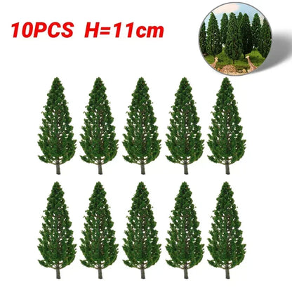 20Pcs Pine Trees Model 15cm Scenery for Scale Railway Layout Wargame Decor