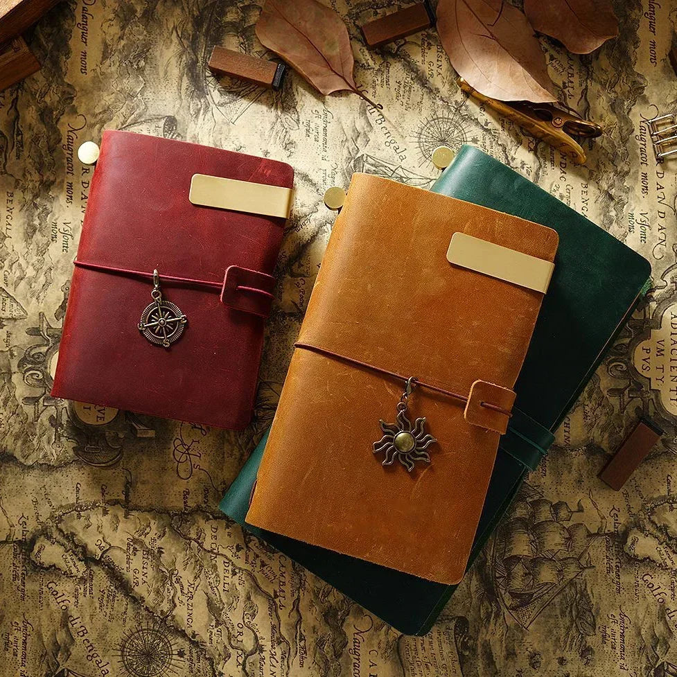 Vintage Leather Journal Cover Handmade Bound Diary Notebook Travel Writing