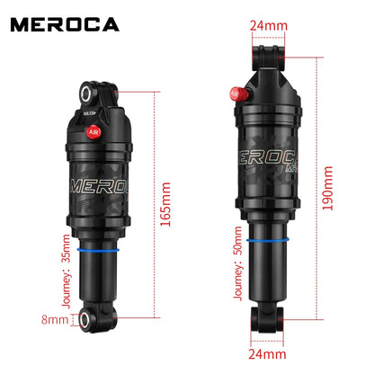 MEROCA Adjustable Rear Air Shock MTB Bicycle 125/150/165/190mm - EXPROTAS