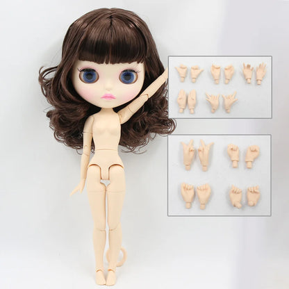 ICY DBS Blythe Doll 1/6 BJD Joint Body White Skin 30cm Custom Random Eyes