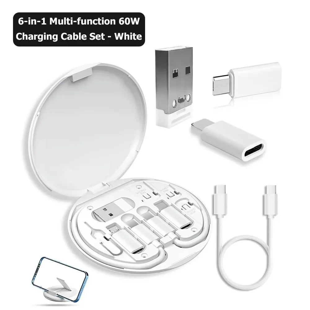 3pcs Mobile Phone Holder Fast Portable USB Charging for Traveling