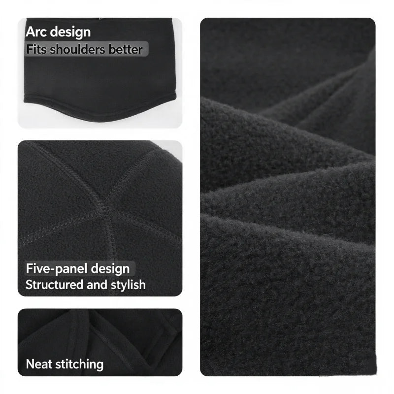 2Pcs Winter Fleece Face Cover Balaclava Neck Warmer Windproof Hat
