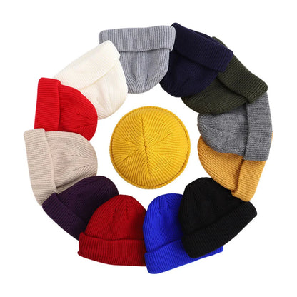 Winter Warm Beanies Wool Knitted Hat Casual Unisex Adult Men Female