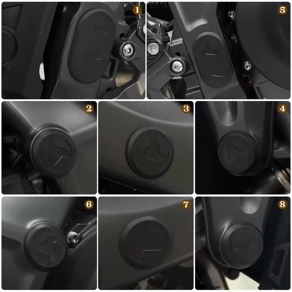 Frame Hole Cover Caps Plug Kit Compatible with Yamaha MT-09 SP 2021-2025