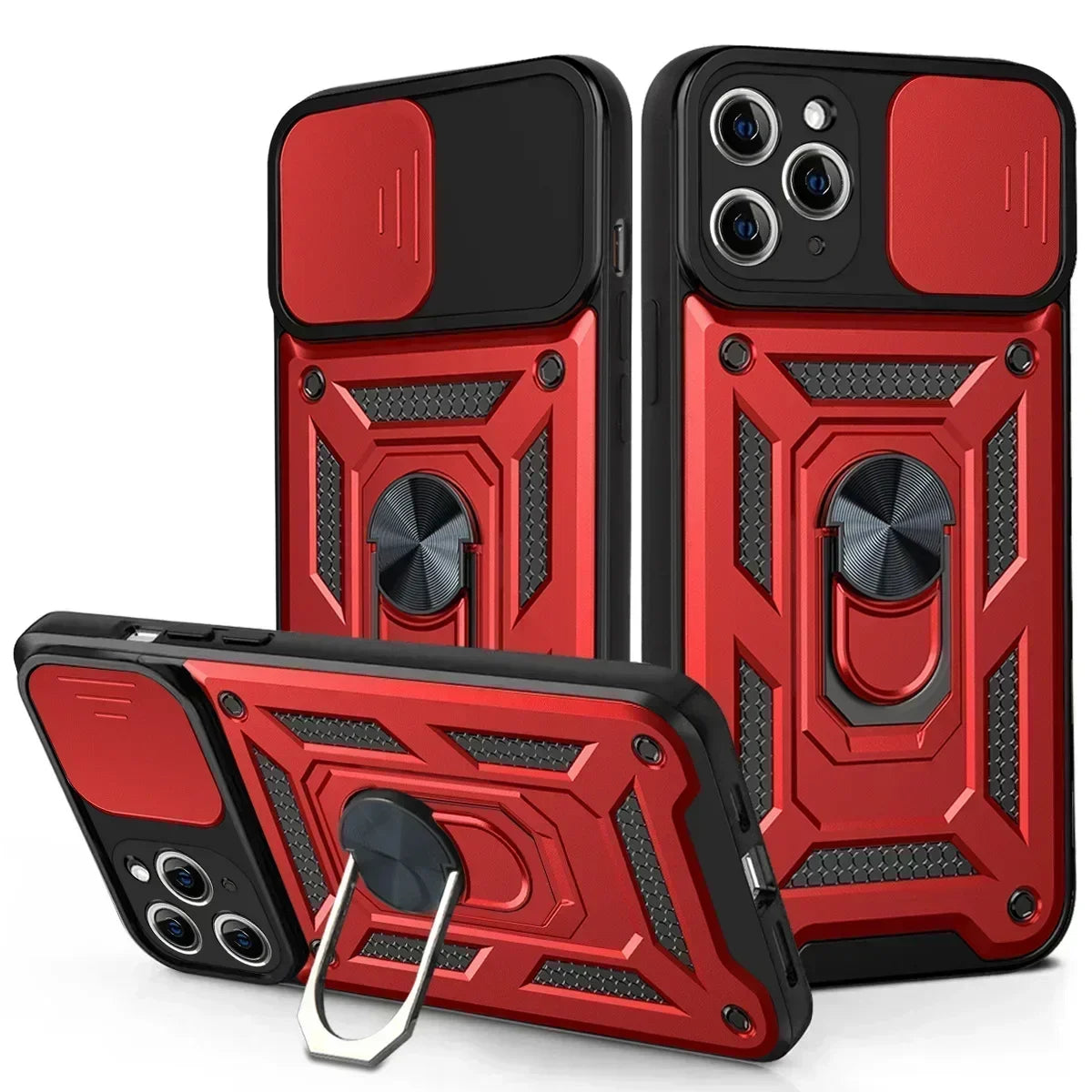 Shockproof Armour Case for iPhone 7-16 Pro Max Plus Mini SE Camera Cover