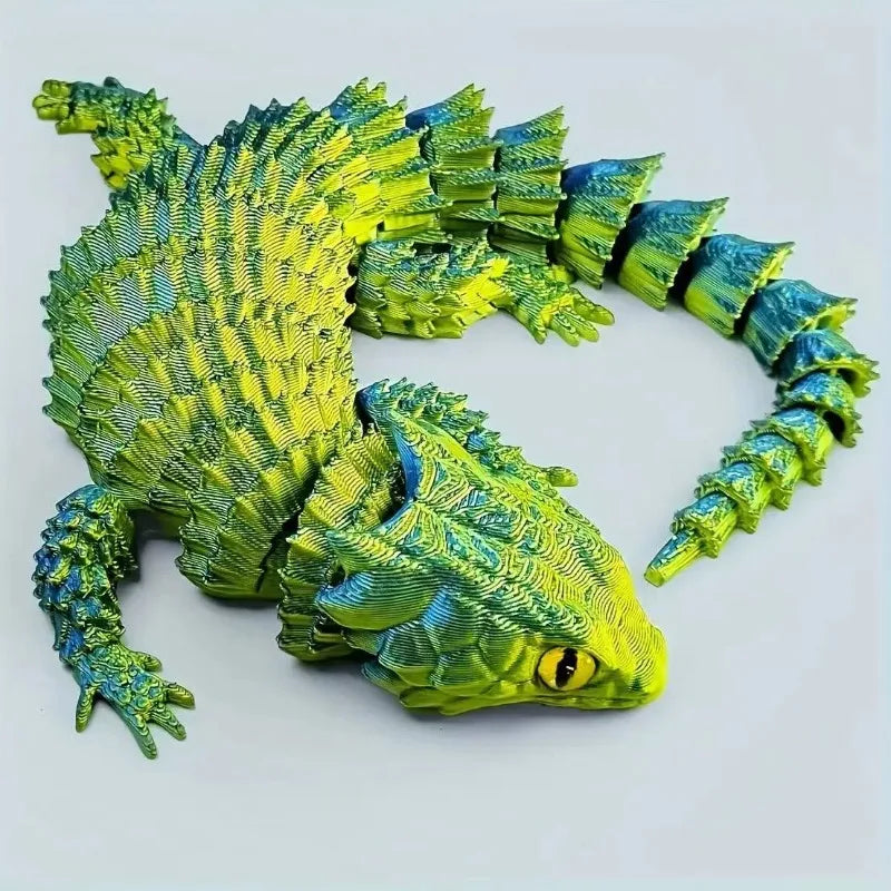 Creative Desk Plants 3D Printed Lizard Statue Ornament for Rockery Fish Tank