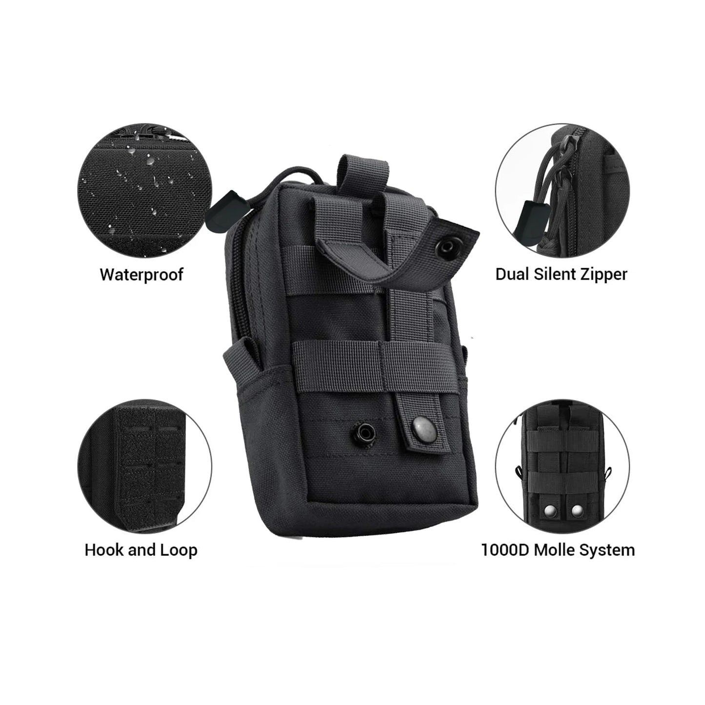 Tactical Molle Pouch Waist Bag Outdoor Men EDC Tool Pouches Utility Gadget Organizer Vest Pack Purse Mobile Phone Case-EXPROTAS
