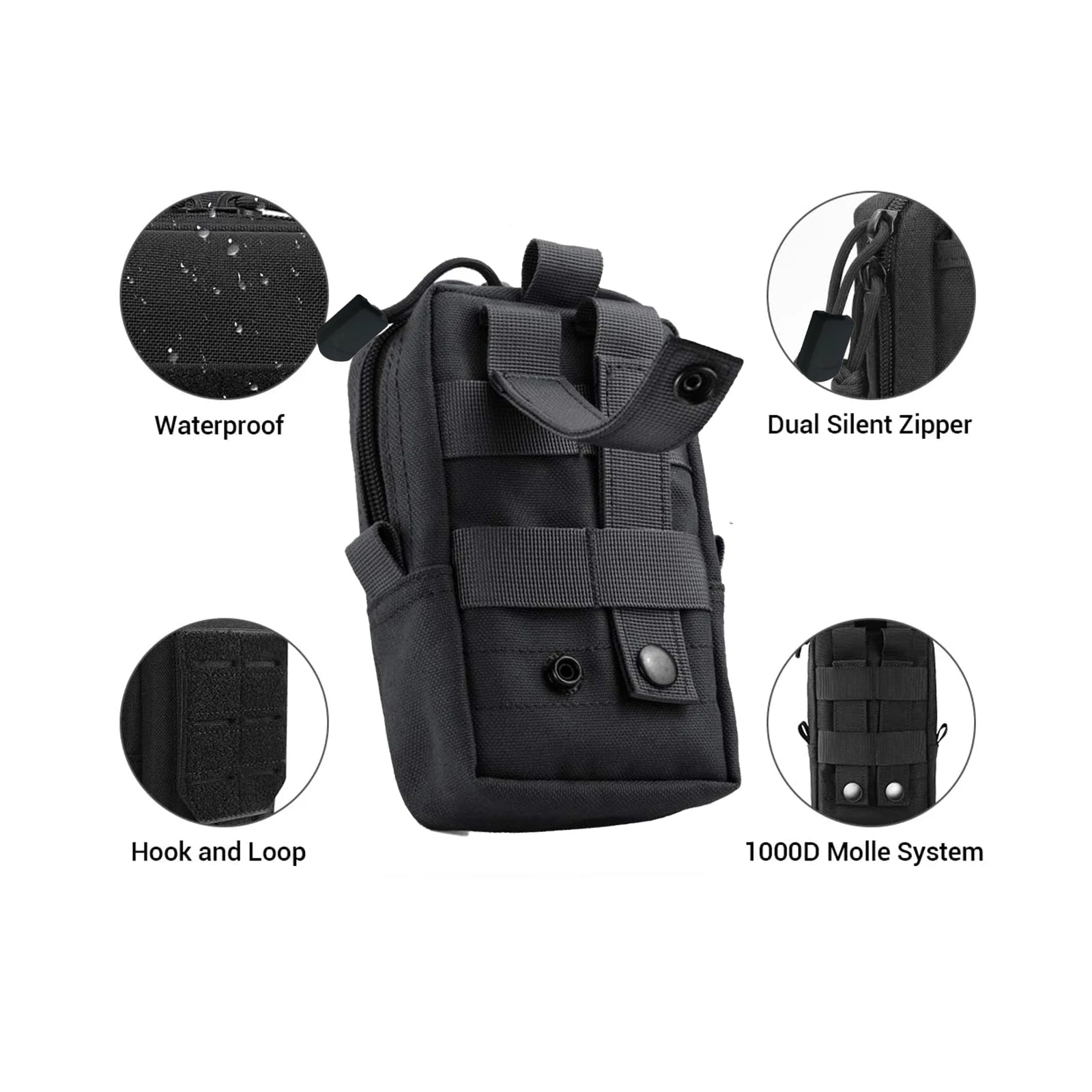 Tactical Molle Pouch Waist Bag Outdoor Men EDC Tool Pouches Utility Gadget Organizer Vest Pack Purse Mobile Phone Case-EXPROTAS