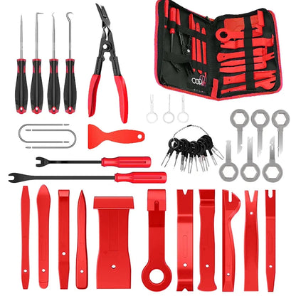 43Pcs Interior Door Clip Removal Pry Tool Set for Car Trim Panel Dash