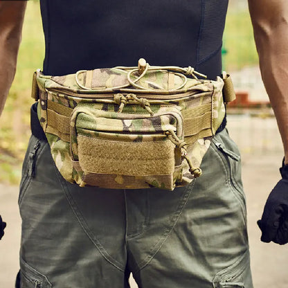 Waist Pack for Men Nylon Hiking Phone Pocket Outdoor Sport Molle Pack Hunting Climbing Camping Belt Bag