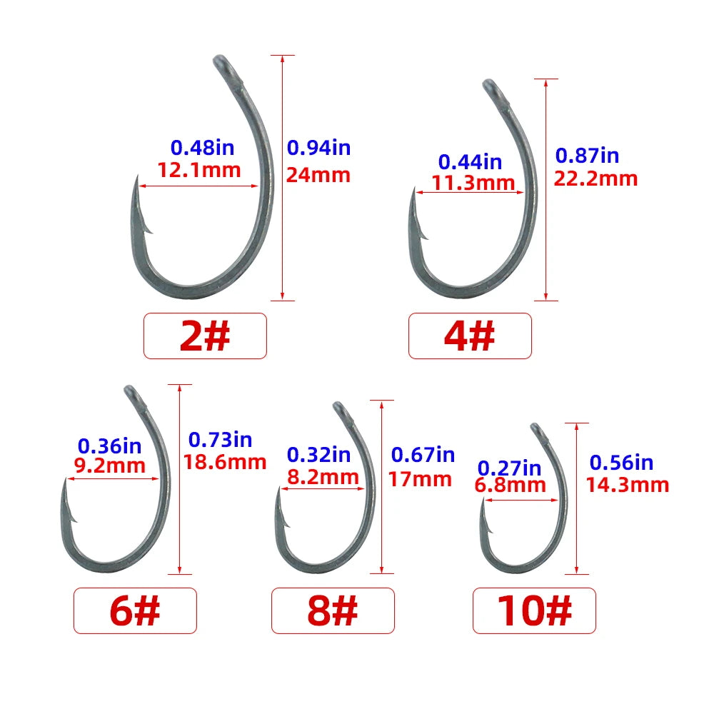 6pcs Fishing Ready-made Hook Links Carp Feeder Tackle Rigs