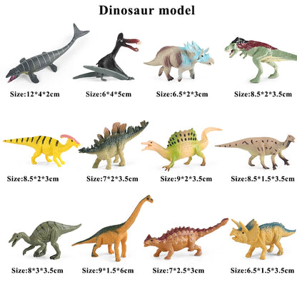 Jurassic Dinosaur 12PCS Action Figures T-Rex Velociraptor Kids Toy Set