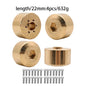 Brass Wheel Hex Hub Adapter for 1.9/2.2 Beadlock RC Crawler Axial SCX10 TRX4 TRX6 - EXPROTAS