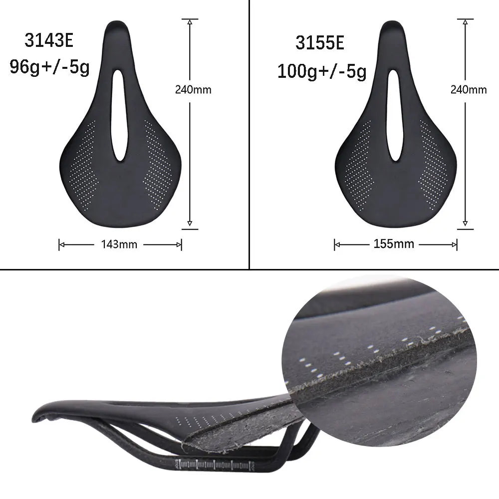 ELITA ONE Carbon Saddle MTB/Road Bike saddle Super Light Leather Carbon Cushions 96g-EXPROTAS