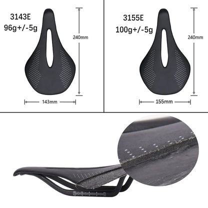ELITA ONE Carbon Saddle MTB/Road Bike saddle Super Light Leather Carbon Cushions 96g-EXPROTAS