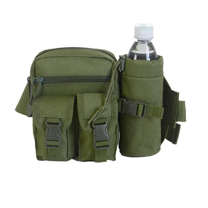 Outdoor Fanny Pack Waist Bag with Bottle Holder for Camping Hiking Hunting EDC