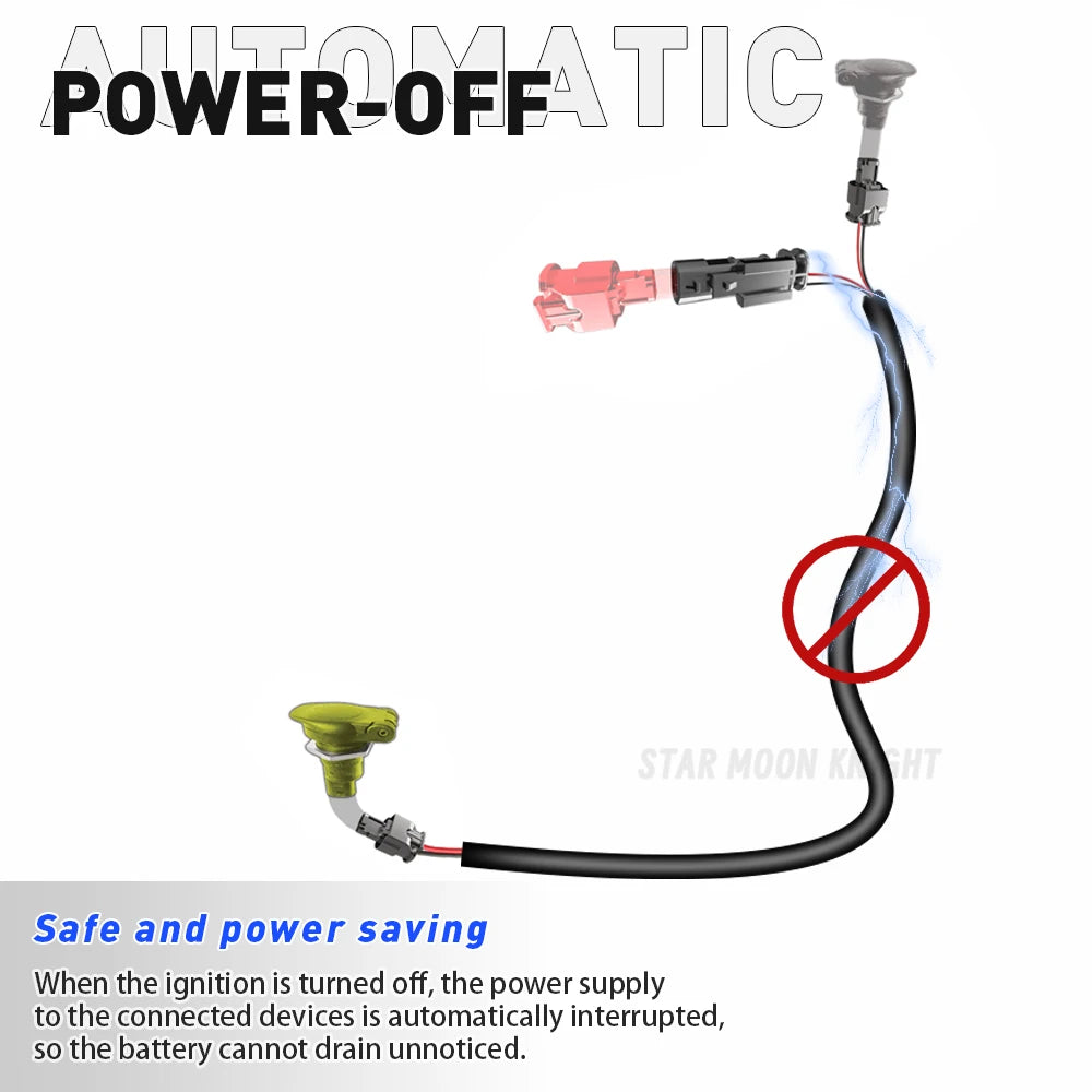 Quick Connect Wiring Harness for BMW Auxiliary Socket R1300GS R1250GS R1200GS LC