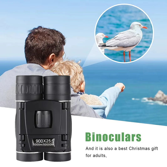 900x25 HD Binoculars FMC BAK4 Optics Portable Long Range Hunting Hiking
