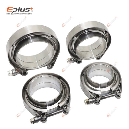 Eplus Car 304 Stainless Steel V Band Clamp Turbo Exhaust Pipe Vband Clamp Male Female Flange V Clamp Kits Universal-EXPROTAS