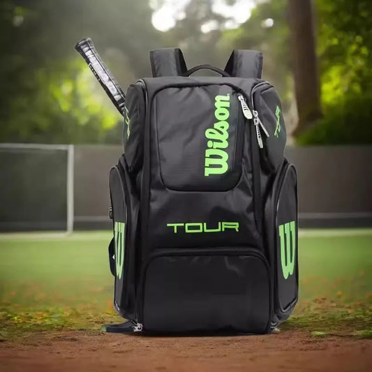Wilson Tennis Bag Holds 2 Tennis Rackets Tennis Backpack Daily Portable Court Racket Bag Men Women Padel Sports Backpack-EXPROTAS