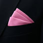 Mens Pocket Square Handkerchief Solid Satin Wedding Accessories