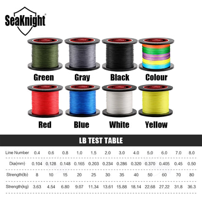 SeaKnight TP 1000M Braided PE Fishing Line 8-60LB Smooth Multifilament Line