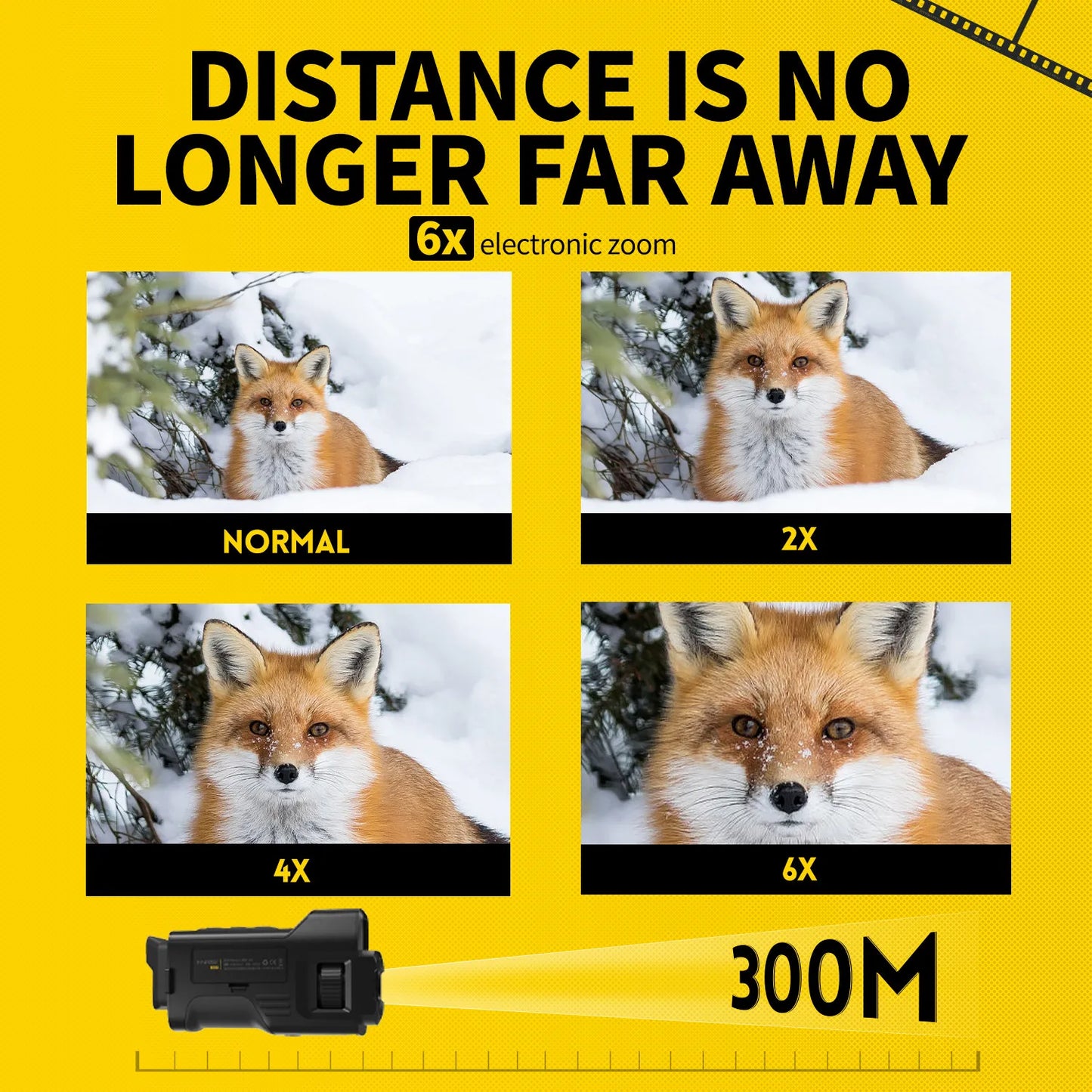 Night Vision Monocular 6X Digital Zoom 300m Hunting Camping Scope HD