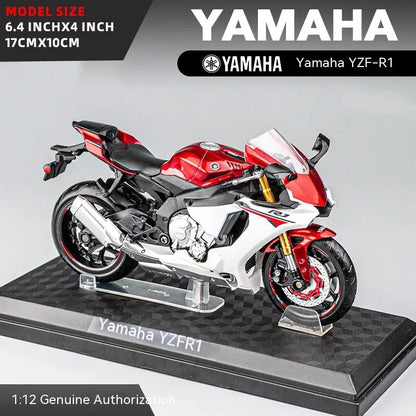 1:12 Scale Motorcycle Model Die Cast Metal with Plastic Parts Motorcycle 2020 YAMAHA YZF-R6-EXPROTAS