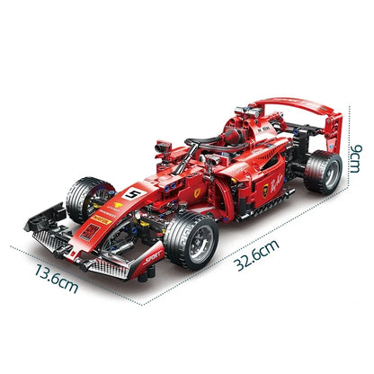 455Pcs F1 Building Blocks Car Model MOC Toy Construction Set for Children