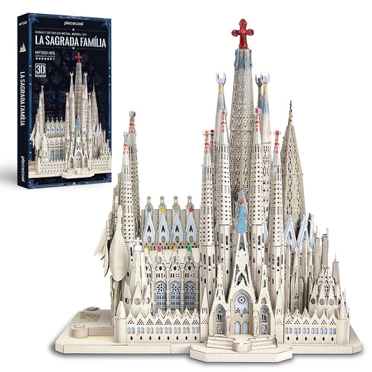 Piececool Model Building Kits La Sagrada Família 3D Metal Puzzles Jigsaw Toy DIY Set for Adult Collection Best Birthday Gifts-EXPROTAS