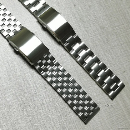 Stainless Steel Deployment Clasp for Seiko Watch Band 18mm 20mm 22mm Silver