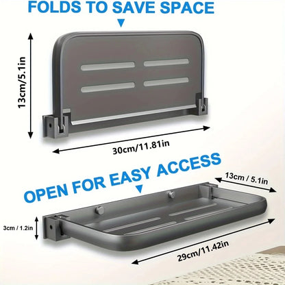 Aluminum Foldable Shelves RV Wall Storage Space Saving Camper Rack