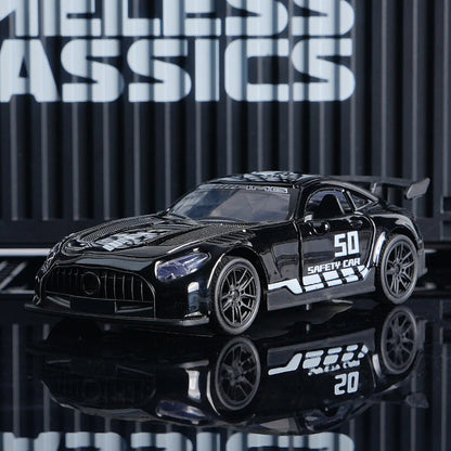 Alloy Sports Car Black 10.6cm Diecast Model for Car Enthusiasts