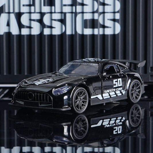 Alloy Sports Car Black 10.6cm Diecast Model for Car Enthusiasts
