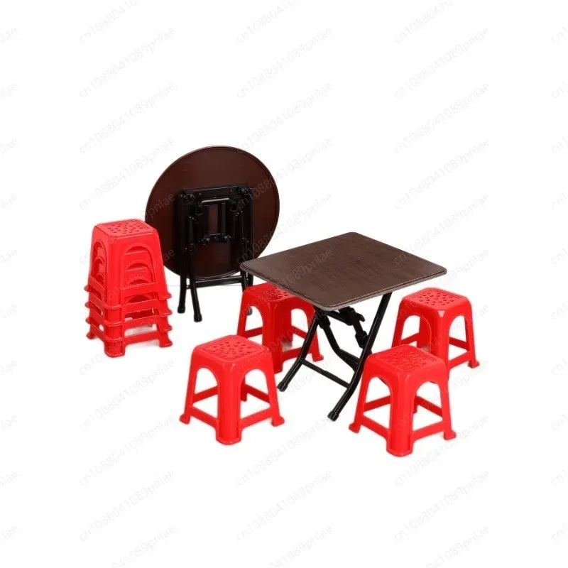 Miniature Vintage Table and Chair Set Dollhouse Furniture for Kids Play