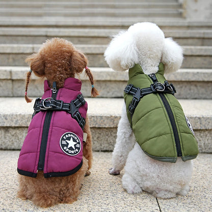Winter Dog Jacket Warm Windproof Coat for French Bulldog Large Puppy